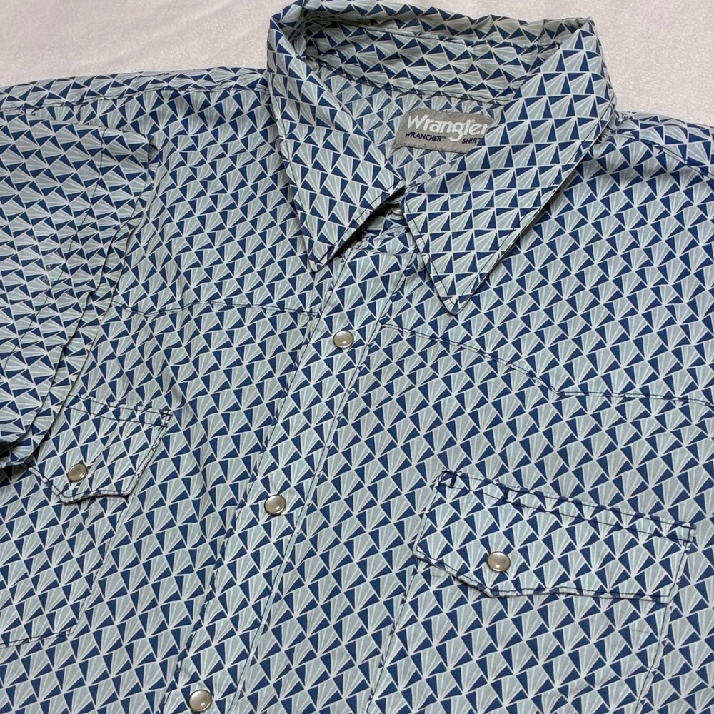 WRANGLER WRANCHER PEARL SNAP SHIRT MENS XXL 2 POCKET WESTERN SHIRT